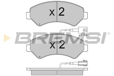 BP3871 BREMSI Комплект тормозных колодок, дисковый тормоз