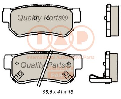 70421089G IAP QUALITY PARTS Комплект тормозных колодок, дисковый тормоз