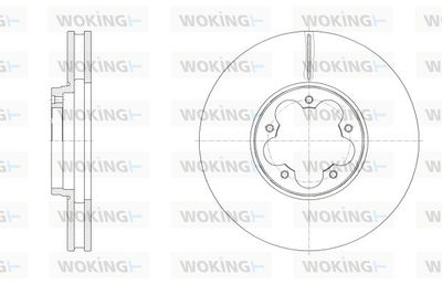 D6255910 WOKING Комплект тормозных колодок, дисковый тормоз