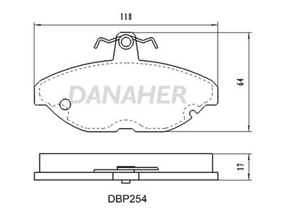 DBP254 DANAHER Комплект тормозных колодок, дисковый тормоз
