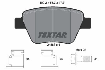 2456301 TEXTAR Комплект тормозных колодок, дисковый тормоз