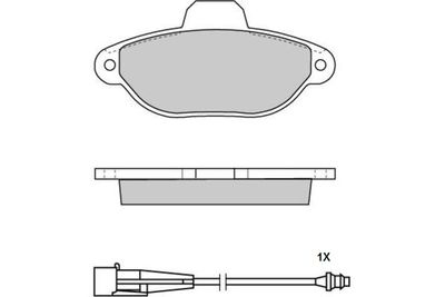 120626 E.T.F. Комплект тормозных колодок, дисковый тормоз
