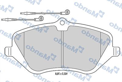 MBF015476 MANDO Комплект тормозных колодок, дисковый тормоз