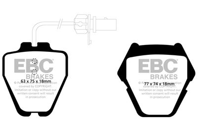 DP1348 EBC Brakes Комплект тормозных колодок, дисковый тормоз