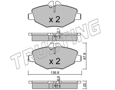 5780 TRUSTING Комплект тормозных колодок, дисковый тормоз