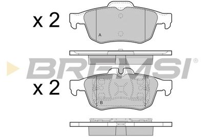 BP3468 BREMSI Комплект тормозных колодок, дисковый тормоз