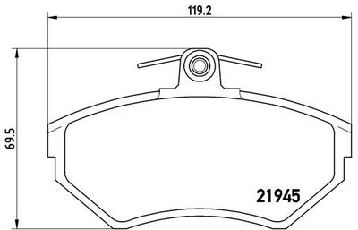 P85042 BREMBO Комплект тормозных колодок, дисковый тормоз