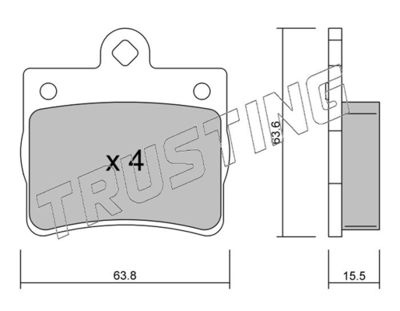 2640 TRUSTING Комплект тормозных колодок, дисковый тормоз