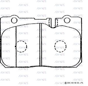 SN286E ADVICS Комплект тормозных колодок, дисковый тормоз