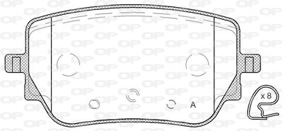 BPA182900 OPEN PARTS Комплект тормозных колодок, дисковый тормоз
