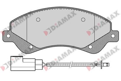 N09187 DIAMAX Комплект тормозных колодок, дисковый тормоз