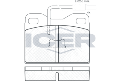 180408 ICER Комплект тормозных колодок, дисковый тормоз