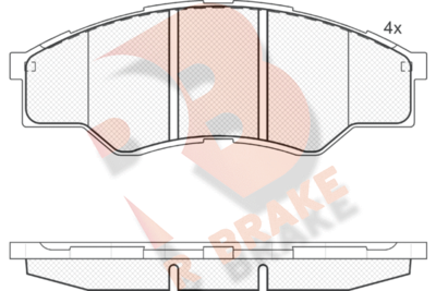 RB1824 R BRAKE Комплект тормозных колодок, дисковый тормоз