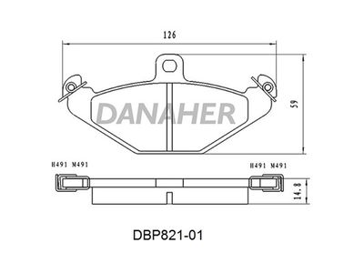 DBP82101 DANAHER Комплект тормозных колодок, дисковый тормоз