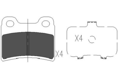 KBP4011 KAVO PARTS Комплект тормозных колодок, дисковый тормоз
