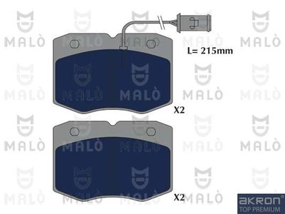 1051323 AKRON-MALÒ Комплект тормозных колодок, дисковый тормоз