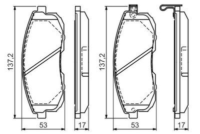 0986494546 BOSCH Комплект тормозных колодок, дисковый тормоз