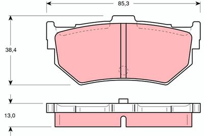 GDB372 TRW Комплект тормозных колодок, дисковый тормоз