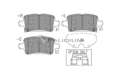 P11545 ASHUKI by Palidium Комплект тормозных колодок, дисковый тормоз