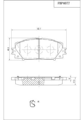 FBP4077 FI.BA Комплект тормозных колодок, дисковый тормоз