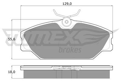 TX10761 TOMEX Brakes Комплект тормозных колодок, дисковый тормоз