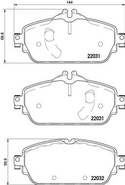 P50119 BREMBO Комплект тормозных колодок, дисковый тормоз