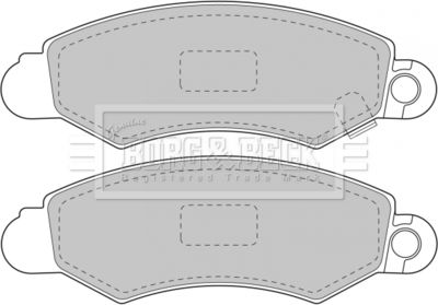 BBP1606 BORG & BECK Комплект тормозных колодок, дисковый тормоз