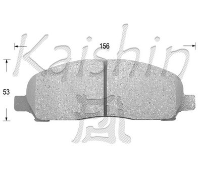 FK6097 KAISHIN Комплект тормозных колодок, дисковый тормоз