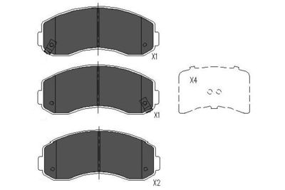 KBP4021 KAVO PARTS Комплект тормозных колодок, дисковый тормоз