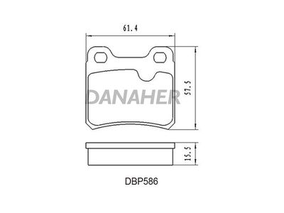 DBP586 DANAHER Комплект тормозных колодок, дисковый тормоз