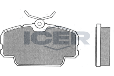 180421 ICER Комплект тормозных колодок, дисковый тормоз