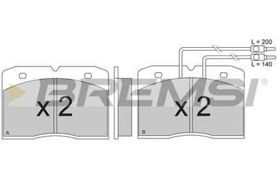 BP2275 BREMSI Комплект тормозных колодок, дисковый тормоз