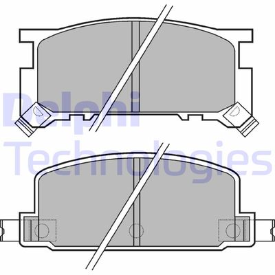 LP634 DELPHI Комплект тормозных колодок, дисковый тормоз