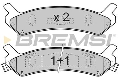 BP2655 BREMSI Комплект тормозных колодок, дисковый тормоз