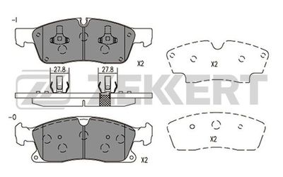 BS2951 ZEKKERT Комплект тормозных колодок, дисковый тормоз