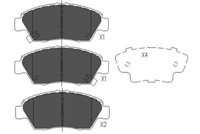 KBP2003 KAVO PARTS Комплект тормозных колодок, дисковый тормоз