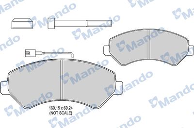 MBF015039 MANDO Комплект тормозных колодок, дисковый тормоз