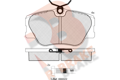 RB0510700 R BRAKE Комплект тормозных колодок, дисковый тормоз