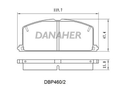 DBP4602 DANAHER Комплект тормозных колодок, дисковый тормоз