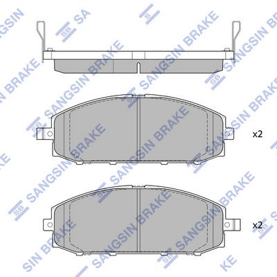 SP1599 Hi-Q Комплект тормозных колодок, дисковый тормоз