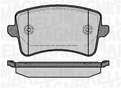 363916060141 MAGNETI MARELLI Комплект тормозных колодок, дисковый тормоз