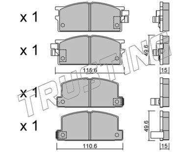 4820 TRUSTING Комплект тормозных колодок, дисковый тормоз