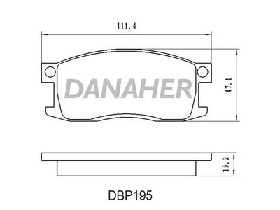 DBP195 DANAHER Комплект тормозных колодок, дисковый тормоз