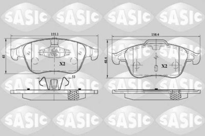 6214027 SASIC Комплект тормозных колодок, дисковый тормоз