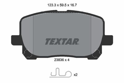 2383601 TEXTAR Комплект тормозных колодок, дисковый тормоз