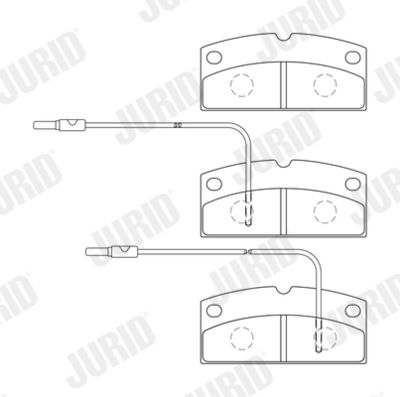 573750J JURID Комплект тормозных колодок, дисковый тормоз
