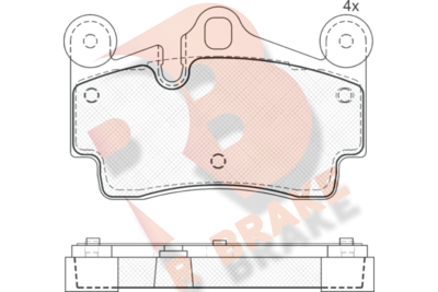 RB1611 R BRAKE Комплект тормозных колодок, дисковый тормоз