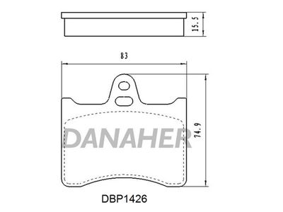 DBP1426 DANAHER Комплект тормозных колодок, дисковый тормоз