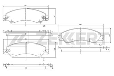 BS2131 ZEKKERT Комплект тормозных колодок, дисковый тормоз