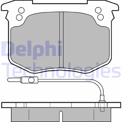 LP175 DELPHI Комплект тормозных колодок, дисковый тормоз